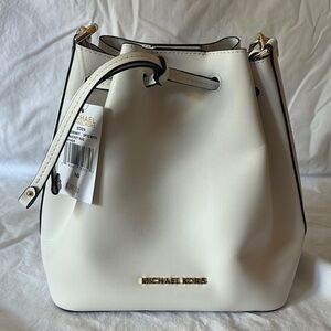 Michael Kors White Bucket Bag